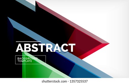 Projeto de fundo triangular baixo poli, triângulos multicoloridos. Ilustração vetorial