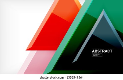 Triangular low poly background design, multicolored triangles. Vector illustration