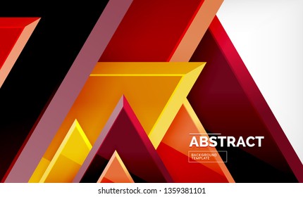 Triangular low poly background design, multicolored triangles. Vector illustration