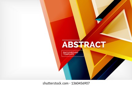 Triangular low poly background design, multicolored triangles. Vector illustration