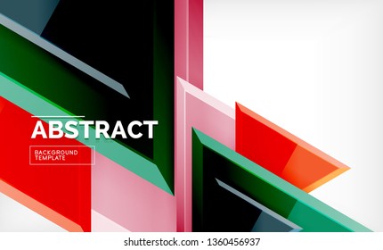 Triangular low poly background design, multicolored triangles. Vector illustration