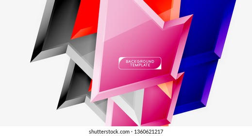 Triangular low poly background design, multicolored triangles. Vector illustration