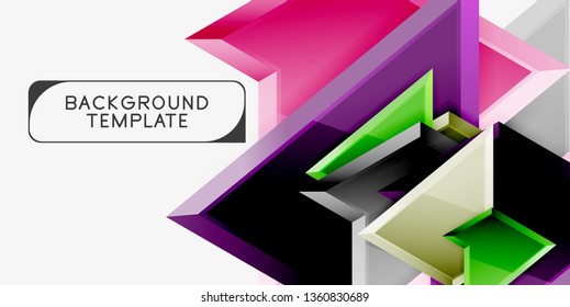 Triangular low poly background design, multicolored triangles. Vector illustration