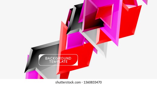 Triangular low poly background design, multicolored triangles. Vector illustration