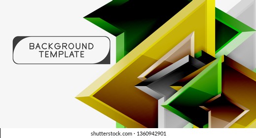 Triangular low poly background design, multicolored triangles. Vector illustration