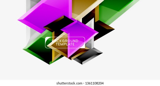 Triangular low poly background design, multicolored triangles. Vector illustration