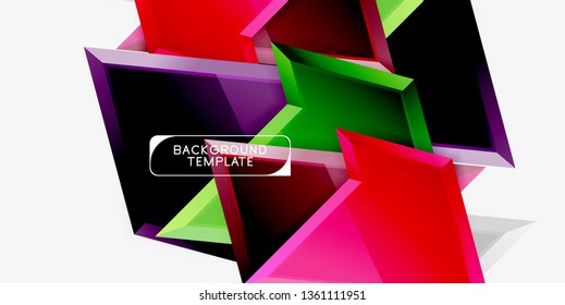Triangular low poly background design, multicolored triangles. Vector illustration