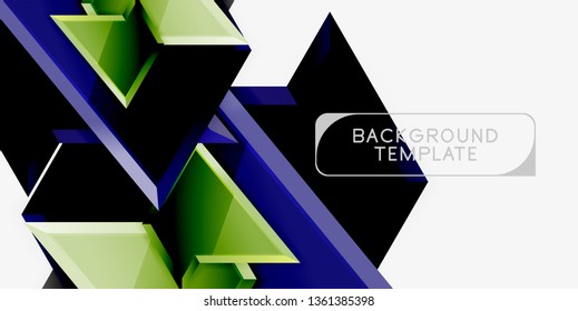 Triangular low poly background design, multicolored triangles. Vector illustration