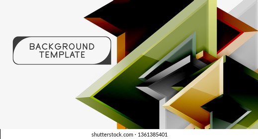 Triangular low poly background design, multicolored triangles. Vector illustration