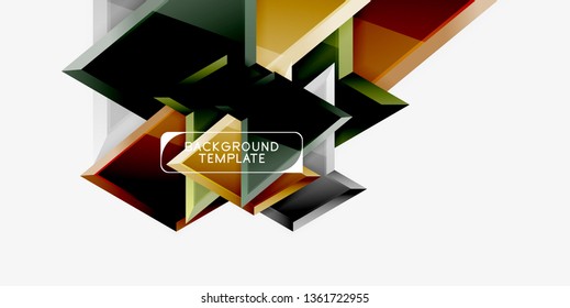 Triangular low poly background design, multicolored triangles. Vector illustration