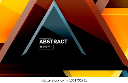 Triangular low poly background design, multicolored triangles. Vector illustration