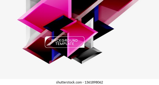 Triangular low poly background design, multicolored triangles. Vector illustration
