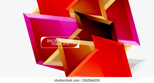 Triangular low poly background design, multicolored triangles. Vector illustration