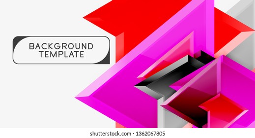 Triangular low poly background design, multicolored triangles. Vector illustration