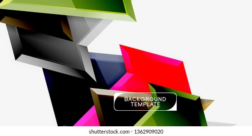 Triangular low poly background design, multicolored triangles. Vector illustration