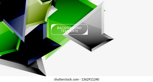 Triangular low poly background design, multicolored triangles. Vector illustration