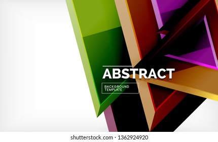 Triangular low poly background design, multicolored triangles. Vector illustration