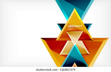 Triangular low poly background design, multicolored triangles. Vector illustration