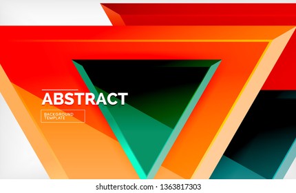 Triangular low poly background design, multicolored triangles. Vector illustration