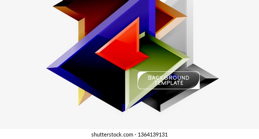 Triangular low poly background design, multicolored triangles. Vector illustration