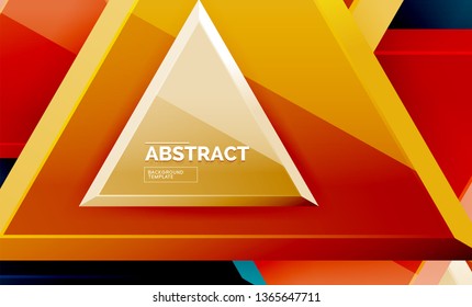 Triangular low poly background design, multicolored triangles. Vector illustration