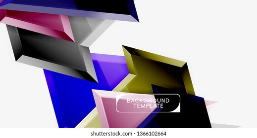 Triangular low poly background design, multicolored triangles. Vector illustration