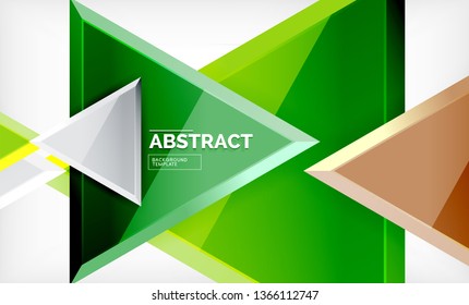 Triangular low poly background design, multicolored triangles. Vector illustration