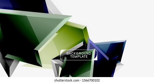 Triangular low poly background design, multicolored triangles. Vector illustration