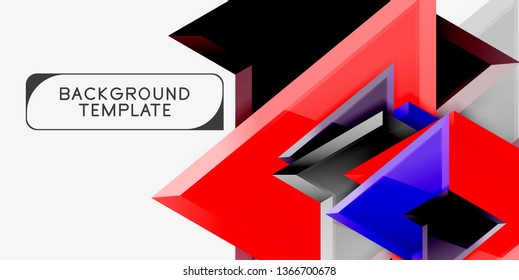 Triangular low poly background design, multicolored triangles. Vector illustration