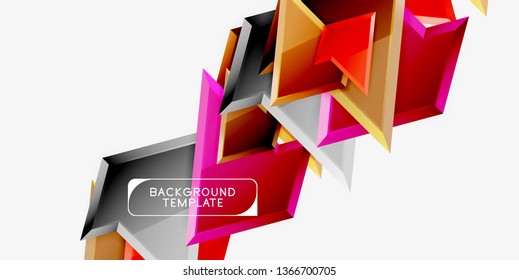 Triangular low poly background design, multicolored triangles. Vector illustration