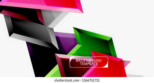 Triangular low poly background design, multicolored triangles. Vector illustration