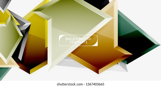 Dreieckiges Low-Poly-Hintergrund-Design, mehrfarbige Dreiecke. Vektorgrafik