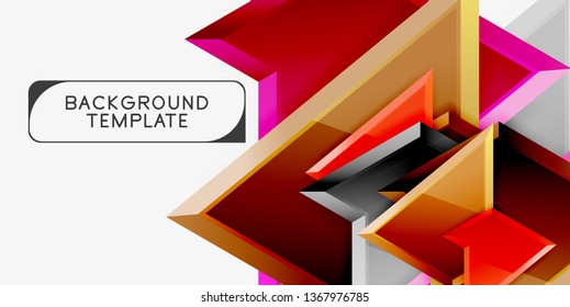 Projeto de fundo triangular baixo poli, triângulos multicoloridos. Ilustração vetorial