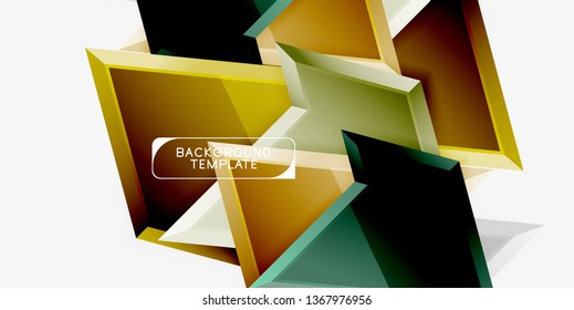 Triangular low poly background design, multicolored triangles. Vector illustration