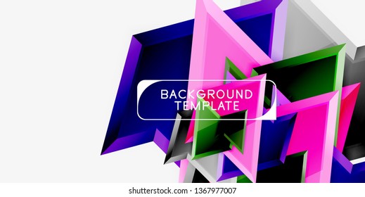 Triangular low poly background design, multicolored triangles. Vector illustration