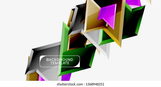 Triangular low poly background design, multicolored triangles. Vector illustration
