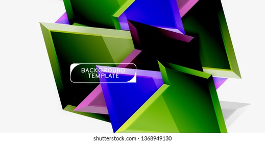 Triangular low poly background design, multicolored triangles. Vector illustration
