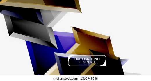 Triangular low poly background design, multicolored triangles. Vector illustration