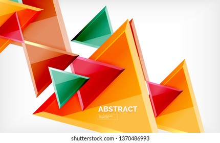 Triangular low poly background design, multicolored triangles. Vector illustration