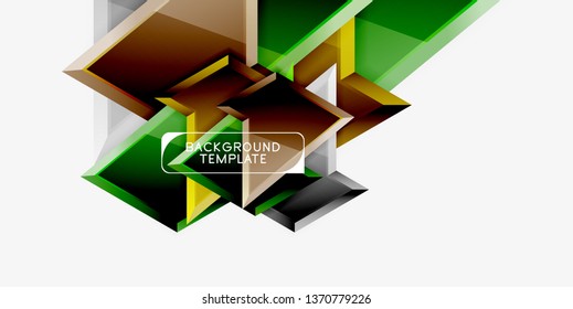 Triangular low poly background design, multicolored triangles. Vector illustration