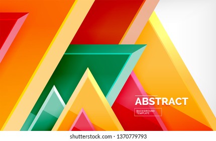 Triangular low poly background design, multicolored triangles. Vector illustration
