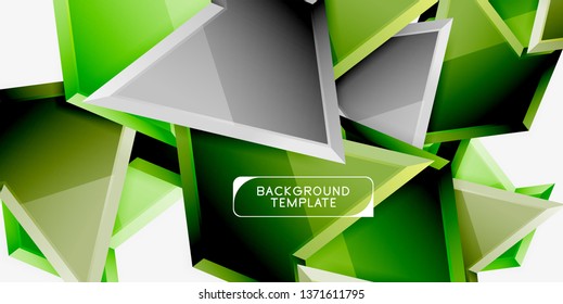 Triangular low poly background design, multicolored triangles. Vector illustration