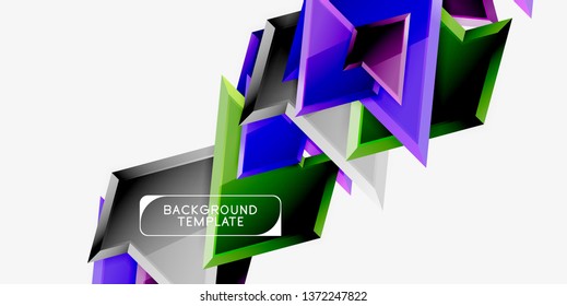 Triangular low poly background design, multicolored triangles. Vector illustration