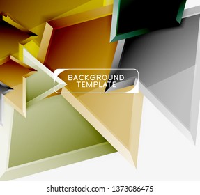 Triangular low poly background design, multicolored triangles. Vector illustration