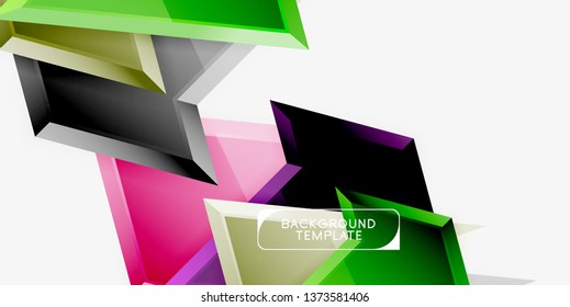 Triangular low poly background design, multicolored triangles. Vector illustration
