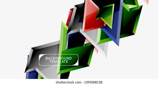 Triangular low poly background design, multicolored triangles. Vector illustration