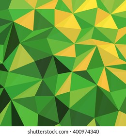 Triangular Low Poly Green Pattern