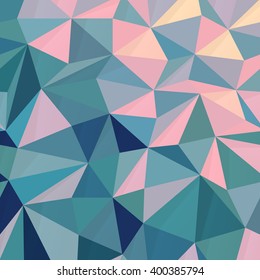 Plano de Fundo Rosa-Verde Triangular Baixo-Poli