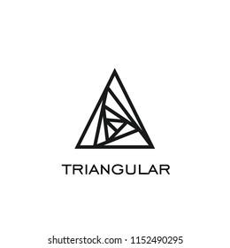 Triangular maze monoline pendant icon