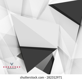 Fundo abstrato moderno triangular. formas geométricas 3d em cinza